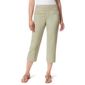 Gloria Vanderbilt Pull On Crop Fitted Mid Rise Crop in sage meadow Size 16